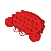 Jucarie antistres din silicon, Pop it now, forma Crab, 13 cm,